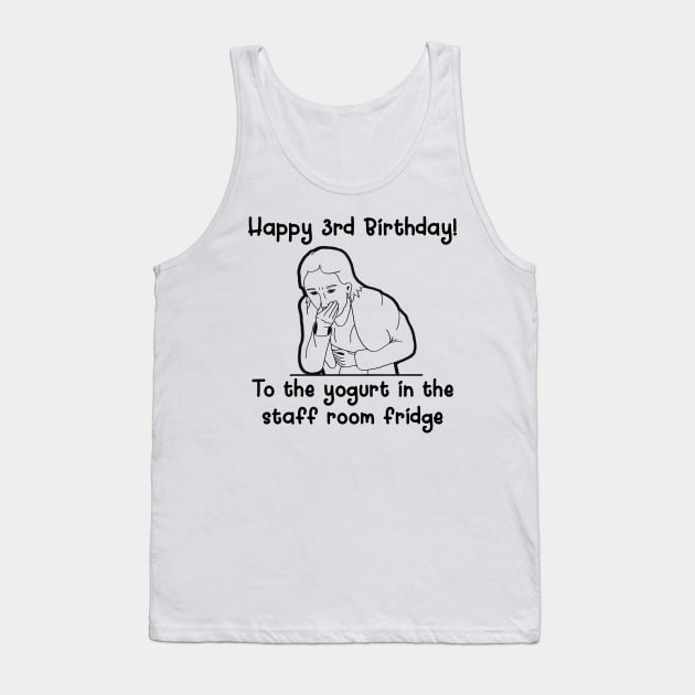 Happy Birthday Yogurt Tank Top by Fun Tyme Designs